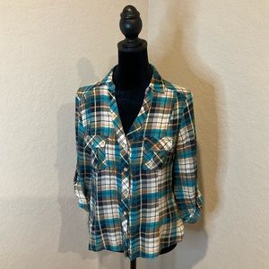 Deep neck button down Shirt